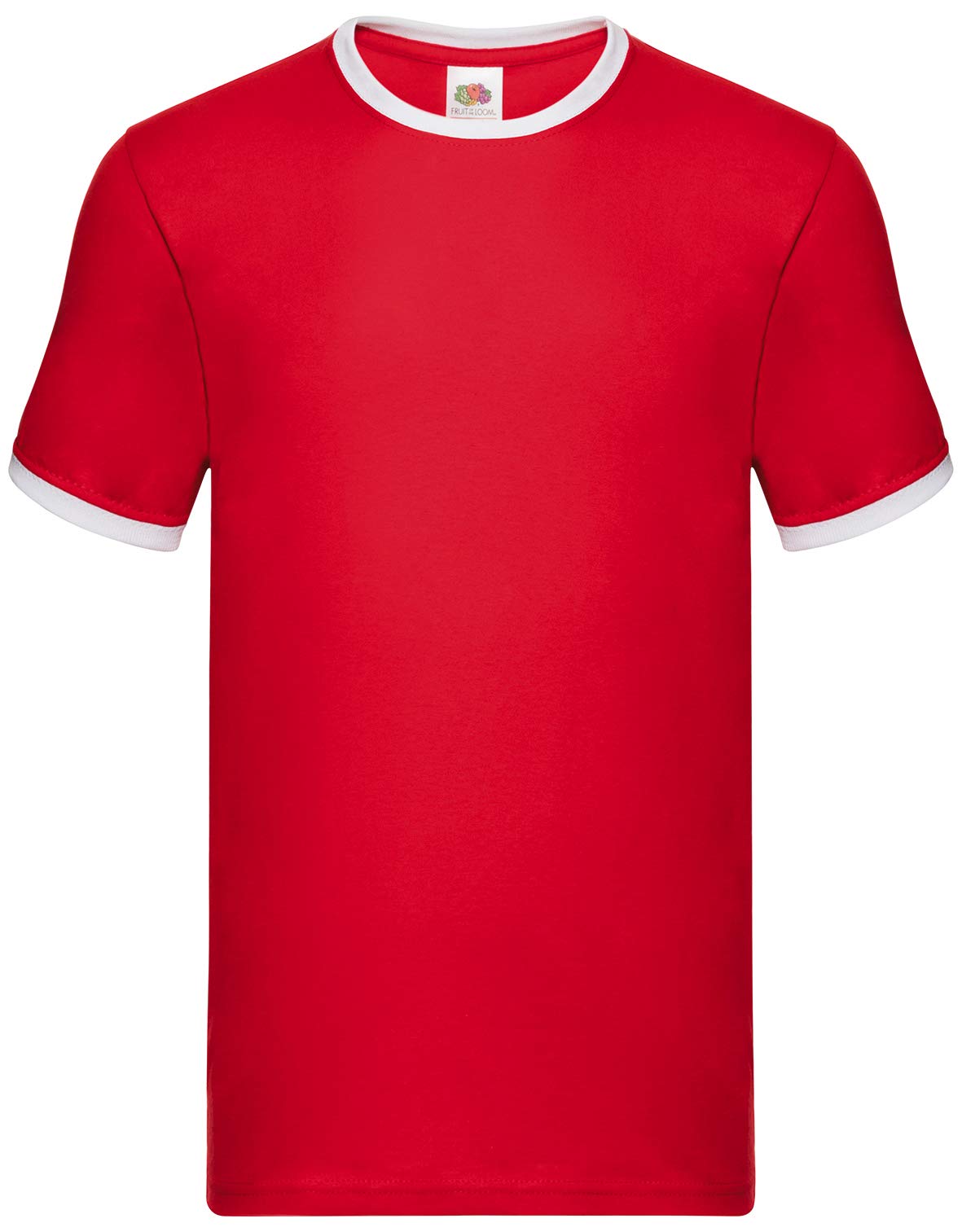 Fruit of the Loom Men's Ringer Premium T-Shirt, Red/White, Small