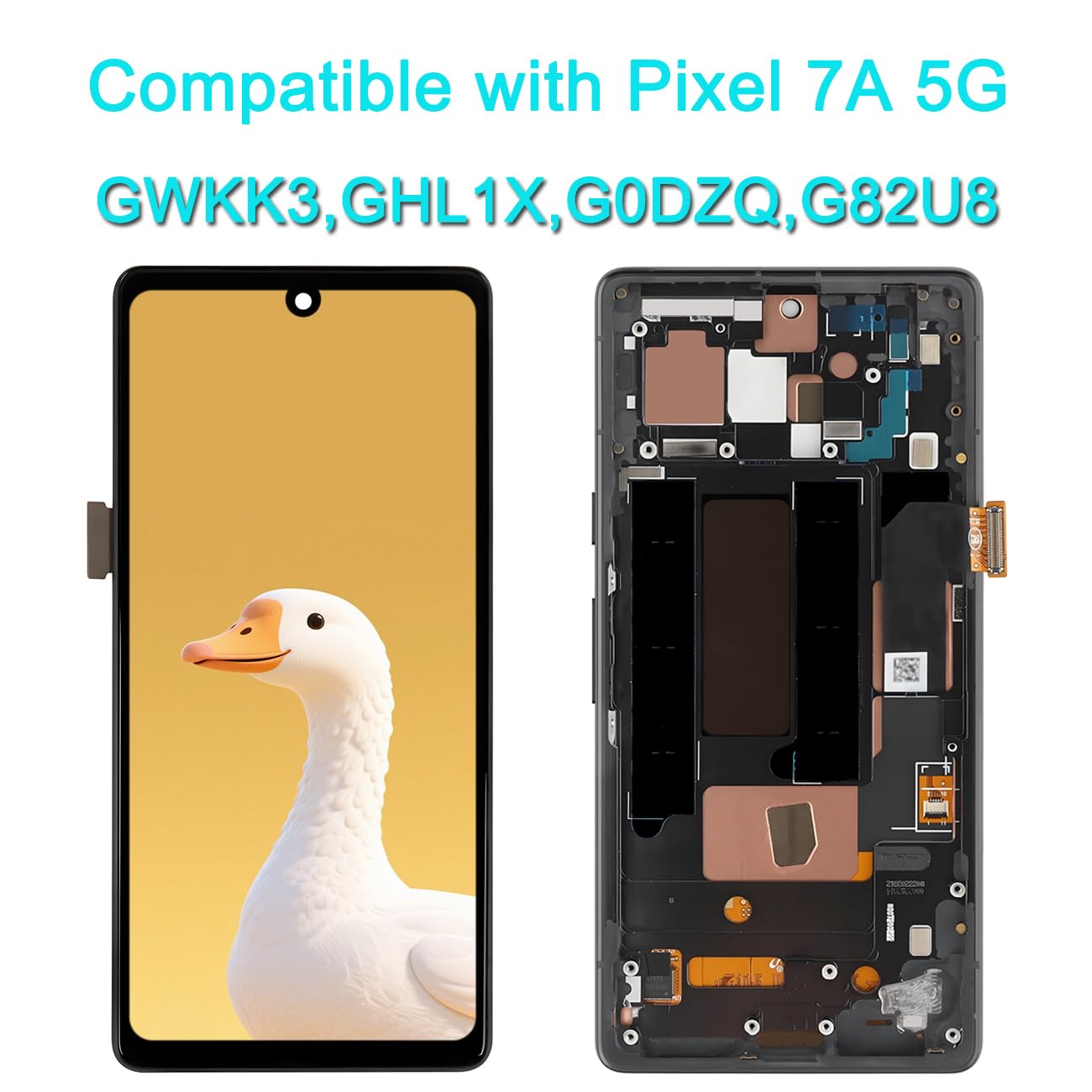 Screen Replacement for Google Pixel 7A LCD GWKK3, GHL1X, G0DZQ