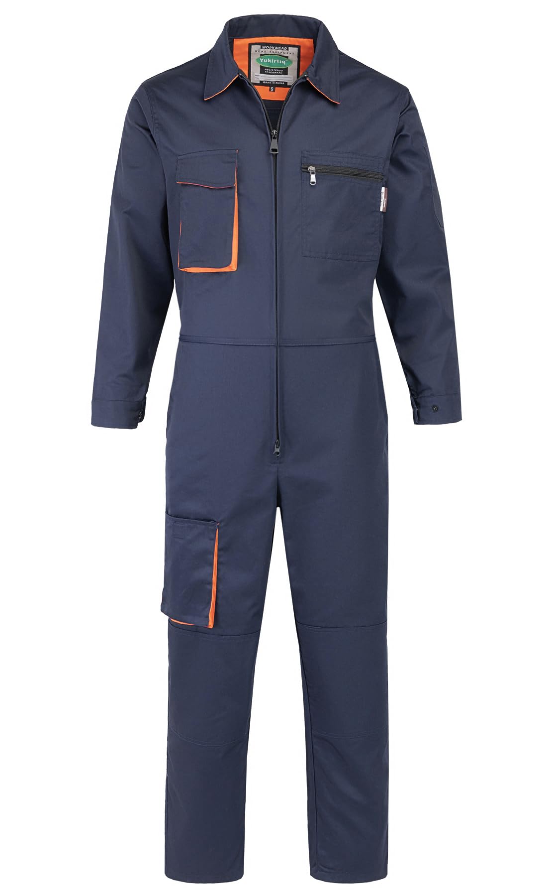 Jkroling męski strój roboczy kombinezon boilersuit kombinezon z wieloma kieszeniami, wytrzymała bawełna poliestrowa ogólnie ochronne spodnie mechanika kostium kotła