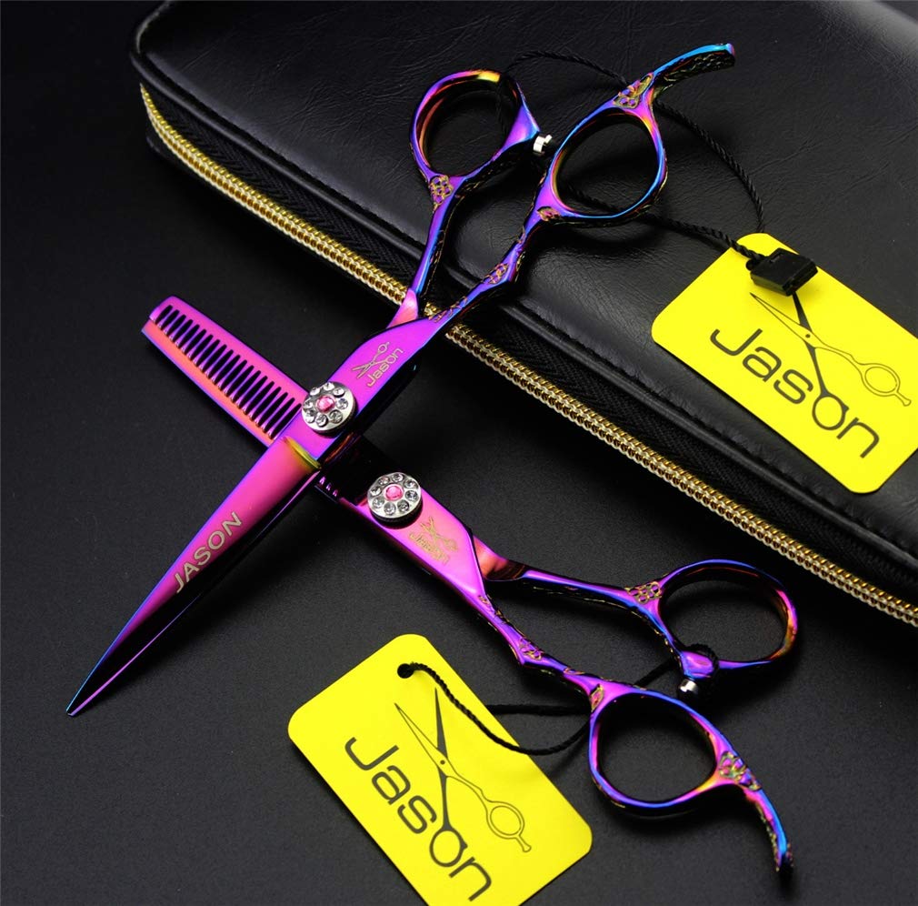 440C Linke Hand 6.0 Zoll Friseurscheren Bartscheren Ausdünnung Schere Set Japanische Hochwertigen Edelstahl-Mann-Frauen-Haar-Startseite