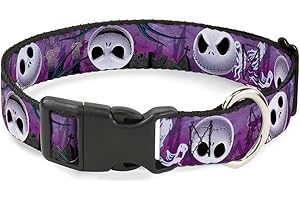 Nightmare Before Christmas Dog Collar - Buckle-Down Plastic Clip Collar