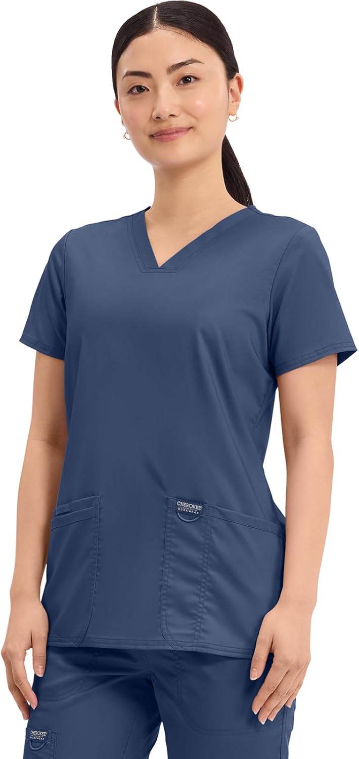 Cherokee Medical Women's Scrub Top V-Neck Modern Classic Fit with 3 Pockets, Ultra Soft and 2-Way Stretch Fabric - WW620 - Image 3