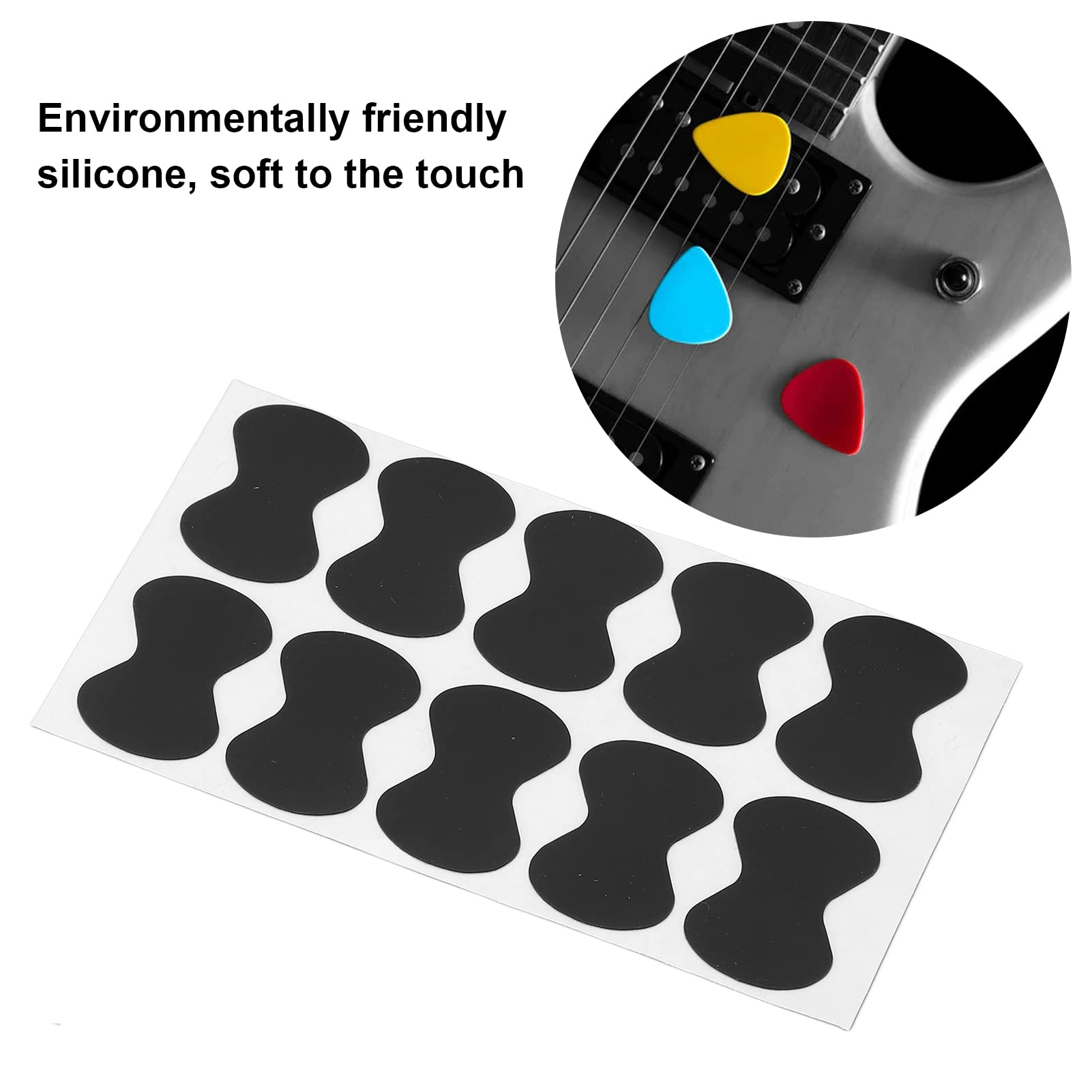 VGEBY Guitar Pick Sticker, Silicone, Black, Non Slip, Musical Instrument Accessories - Image 3