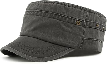 Military Cadet Army Caps Unisex Flat Top Hat