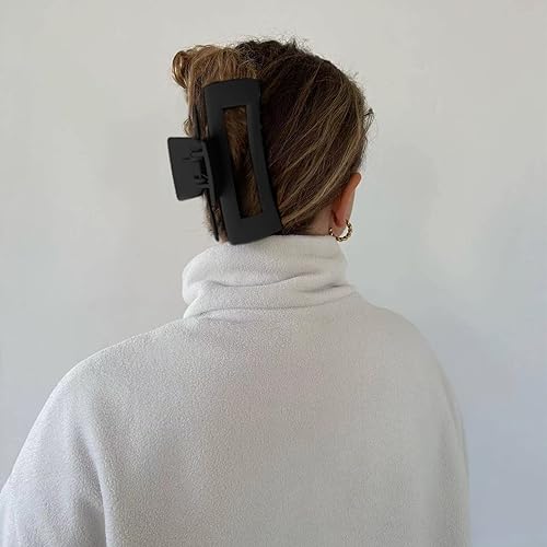 Miniatura 9 de Pinzas de garra extra grandes de 5 pulgadas para cabello grueso, agarre fuerte, pinzas de garra extra grandes, 4 pinzas grandes para cabello grueso