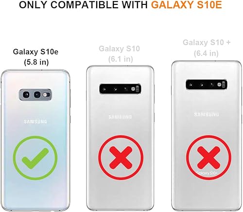 Miniatura 2 de MOSNOVO Funda diseñada para Galaxy S10e, protección contra caídas de grado militar de 6.6 pies Funda transparente a prueba de golpes para Samsung