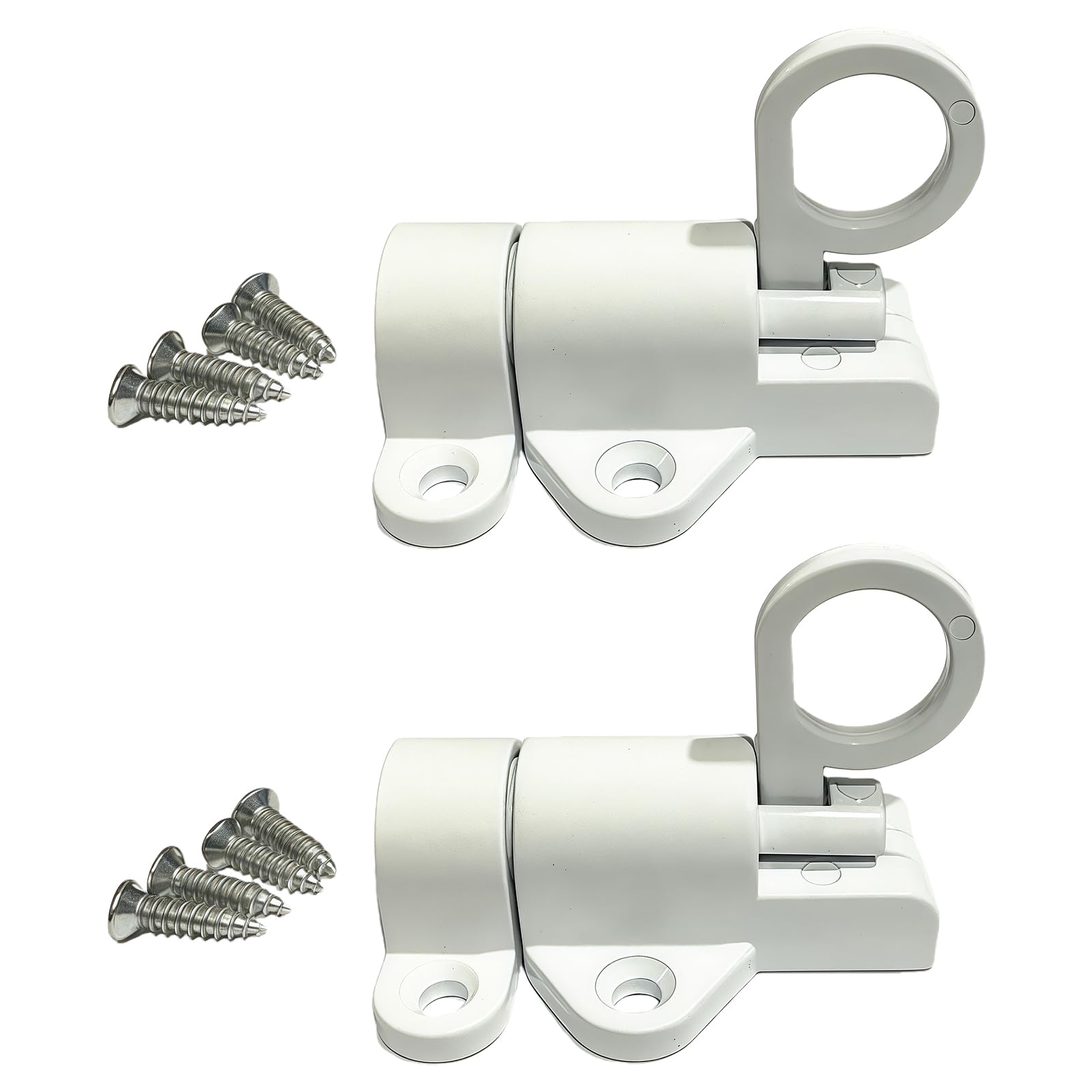 2Pcs Aluminum Alloy Bolt Spring Door Latches Window Gate Security Pull Rings Spring Bounce Doors Bolts Window Gate Security Pull Rings