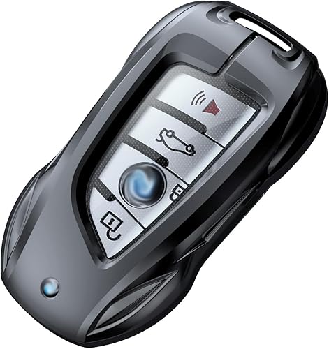 IUIU Funda para llavero de metal negro, funda compatible con BMW serie 1, 3, 5, 7, X1, X2, X3, X4, X5, X6 (estilo A)