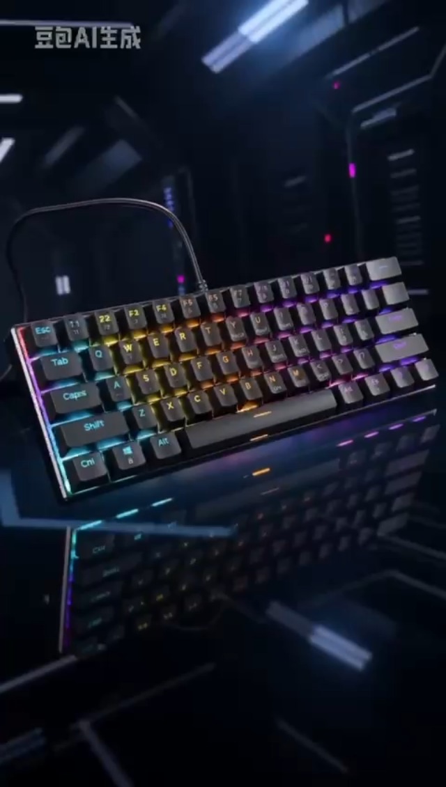 Teclado Gamer Mecânico RGB Switch Blue YH de Resposta Rápida