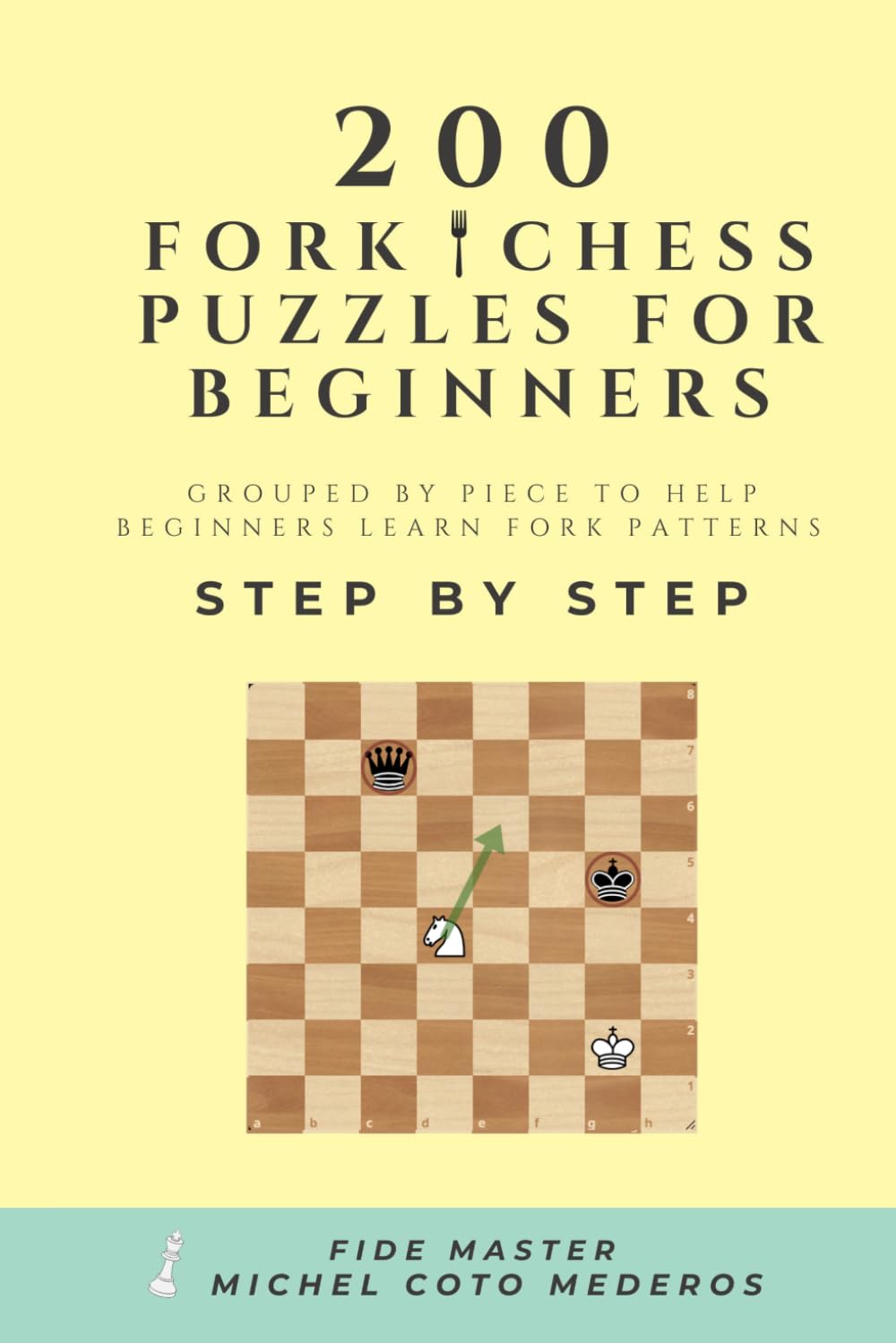 200 FORK Chess Puzzles for Beginners: Grouped by Piece to Help Beginners Learn FORK Patterns Step by Step (Chess Course For Beginners)