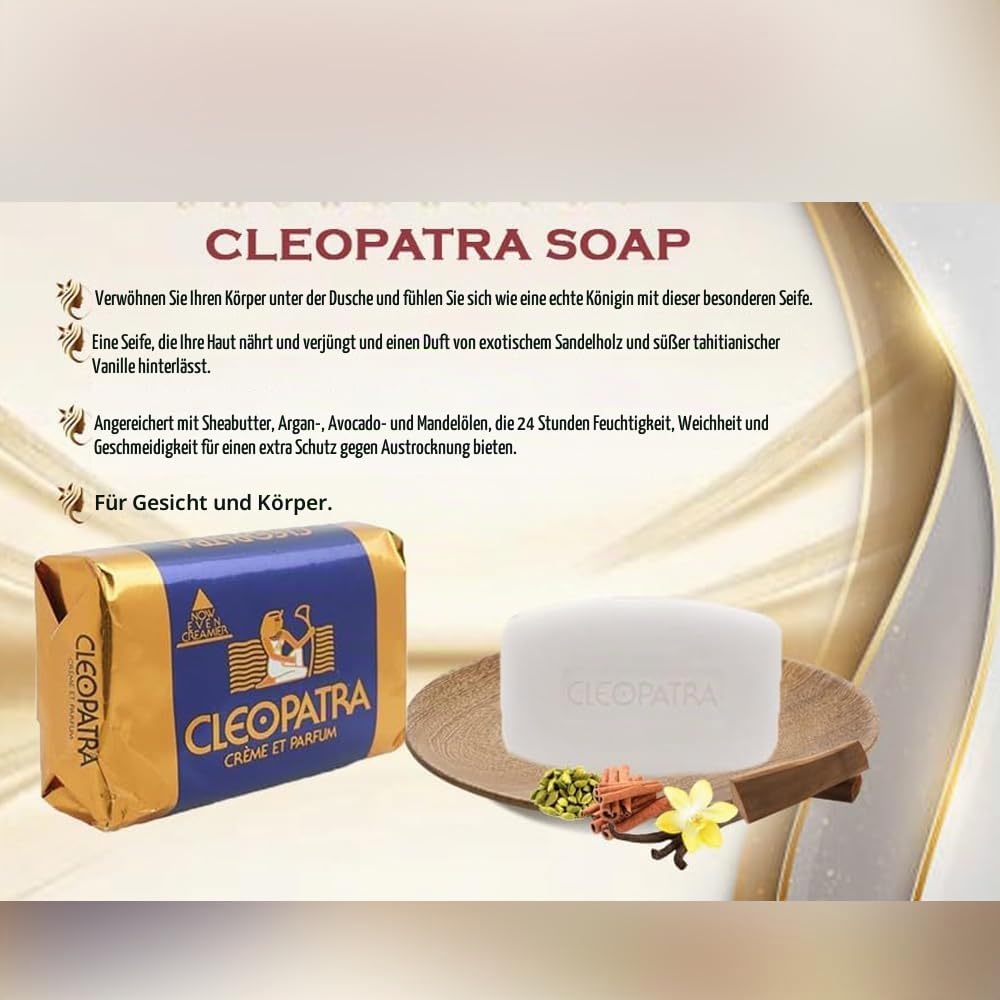 RSINC SOAP - Cleopatra Schönheits-Creme-Seife-Packung 2x120g Saudi Arabien VAE Weiß 120 g (2er Pack)