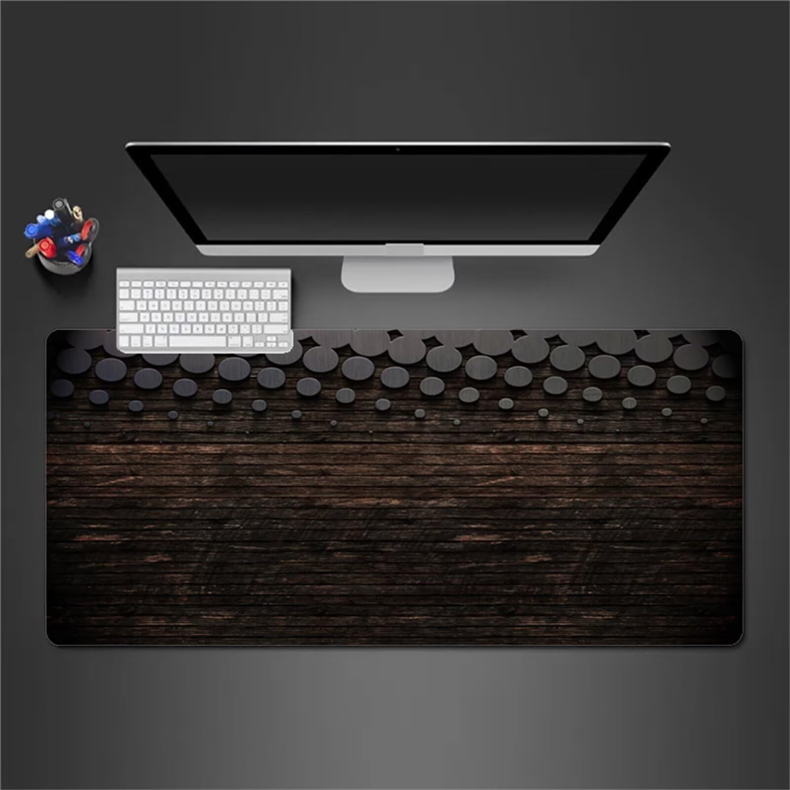 Alfombrilla Raton Gaming XXL 1200x600x2cm Alfombrilla de Ratón Grande Alfombrilla Gaming de Escritorio con Base Antideslizante para Gamers PC y Portátil (Grano de Madera)