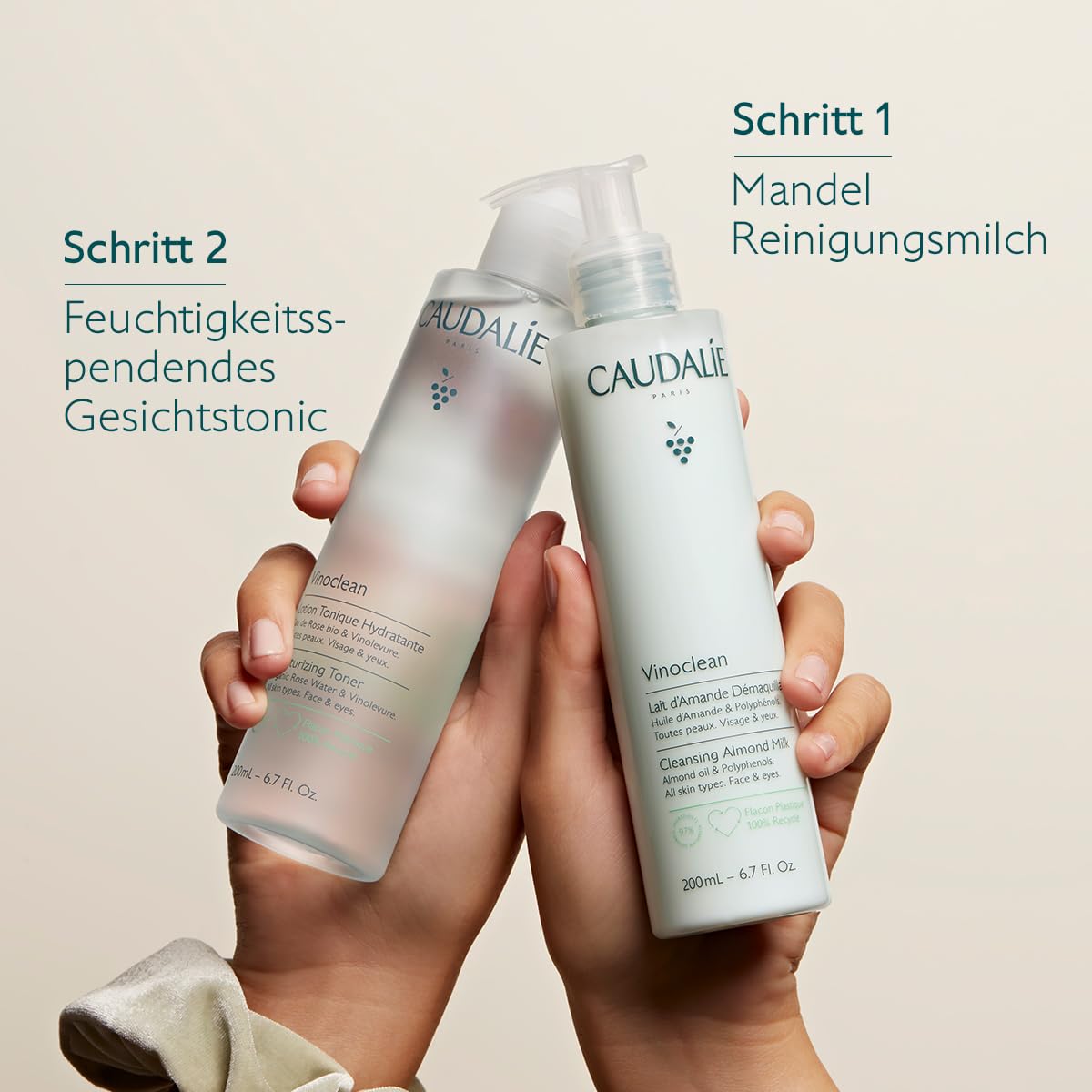 Caudalie - Vinoclean- Leche de almendra Desmaquillante 200 ml (2 paquetes) (2)