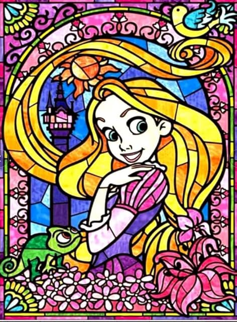 Jttxiu 5D DIY Diamond Art Painting Kit Full Drill, Colorful Diamond Art Craft Crystal Embroidery Cross Stitch Pictures Paintings by Numbers for Kids Adults Gifts Home Wall Decoration - Cartoon