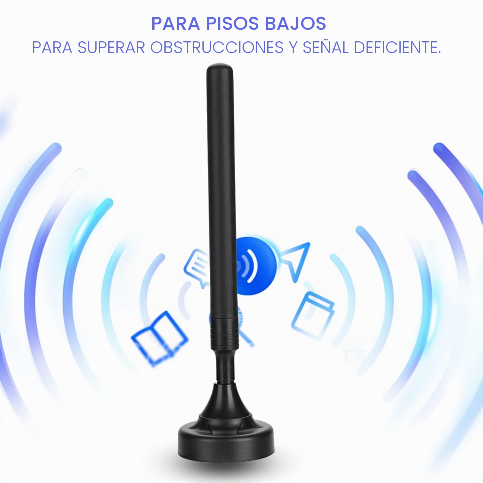 Antena de Radio FM Doméstica, Alta Ganancia de 25 DB, Señal Estable de 85 a 112 MHz, Antena Digital Amplificada para Interiores, para Pisos Bajos