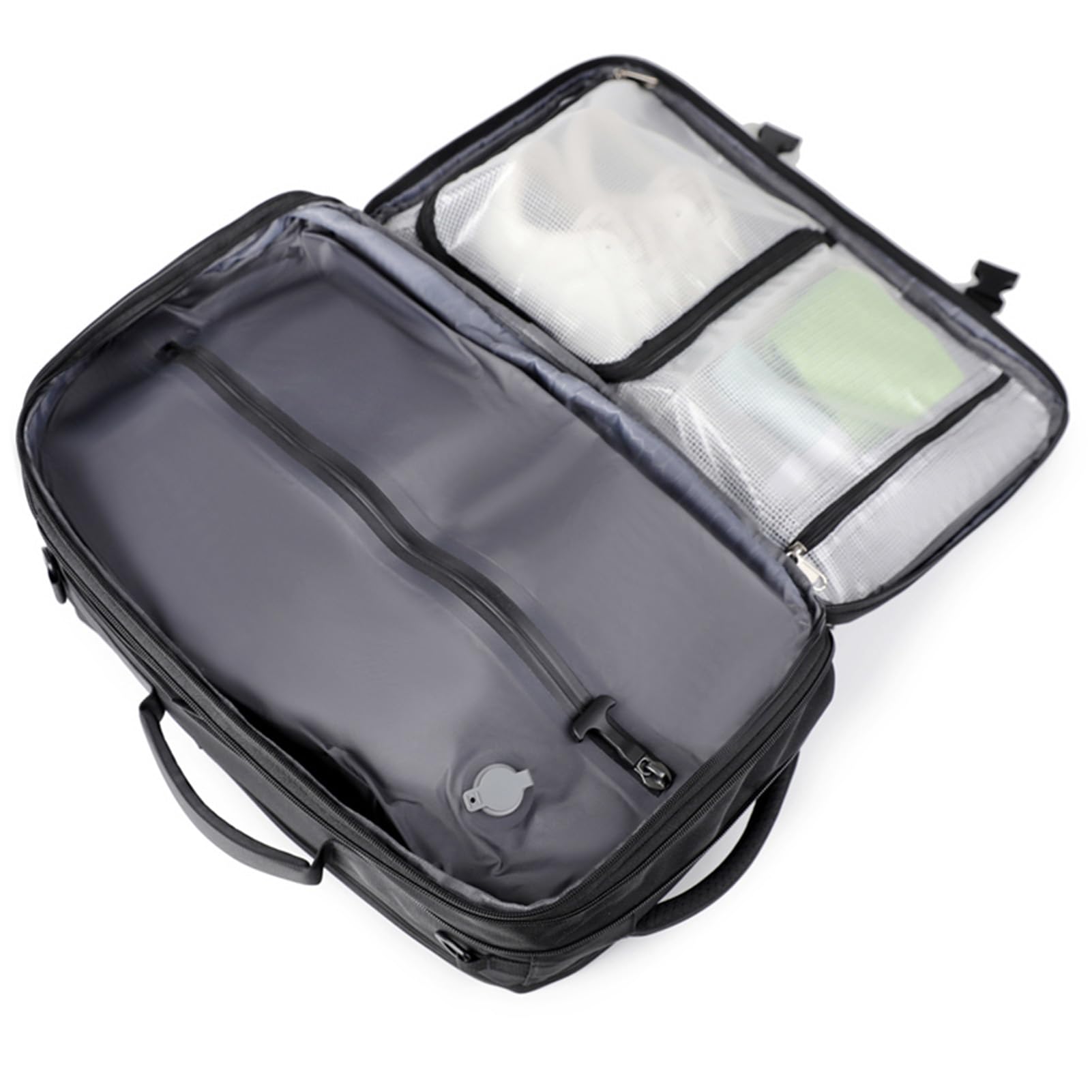 Jeffergarden Sac à Dos de Compression Sous Vide, Tissu Oxford, Sac à Dos de Voyage Extensible pour Voyage d'affaires, Randonnée, capacité de 36 à 55 L, Séparation Humide et Sec, Compatible TSA