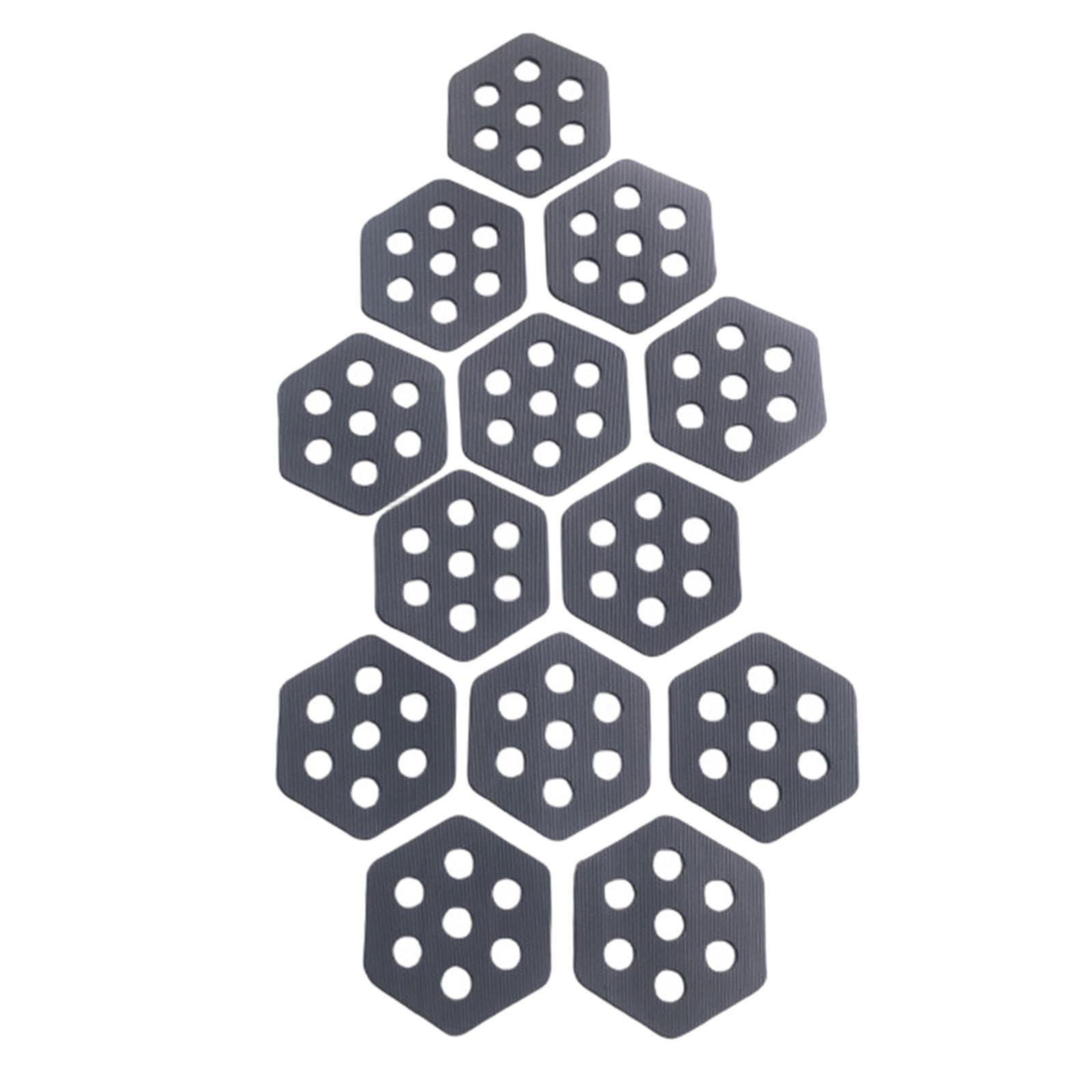Colaxi 12x Surfboard Traction Pads Deck Pads Surfing Padding Decking Accessories Non Slip Mat Deck Grip for Shortboards Skimboarding, Grey
