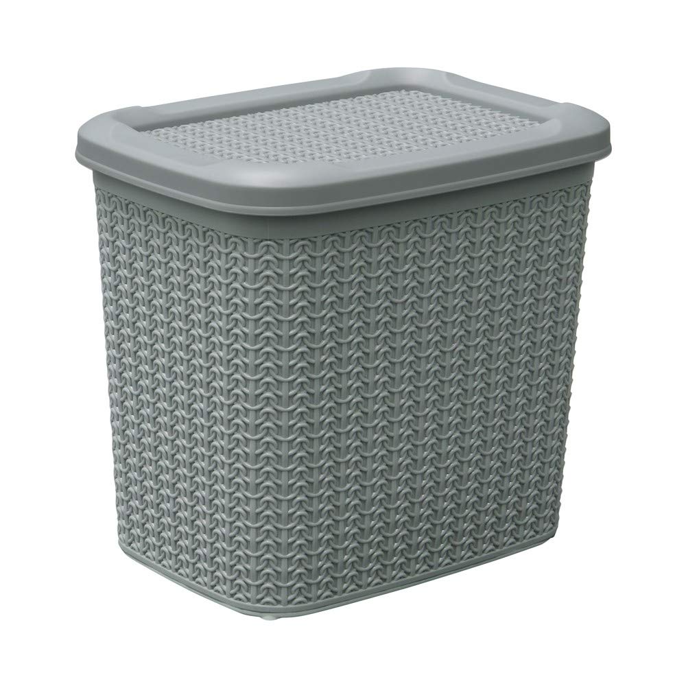 Jvl Knit Design Loop Plastic Storage Box10LGrey from B&Q