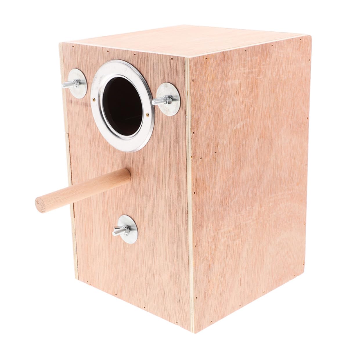 TOYANDONA Caja de Cría para Periquitos y Agapornis de Madera Natural Colgante Diseño Ahorrador de Fácil Instalación y Limpieza para Jardín y Exteriores