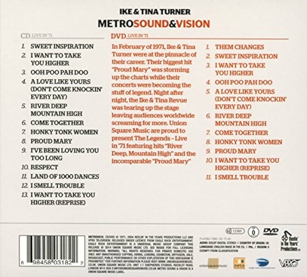 アイク&ティナ・ターナー/ライヴ・イン'71 Amazon.com: Ike & Tina Turner the Legends Live in '71: CD 和