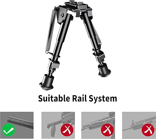 Miniatura 3 de Bípode de 6-9 pulgadas con adaptador para carril M