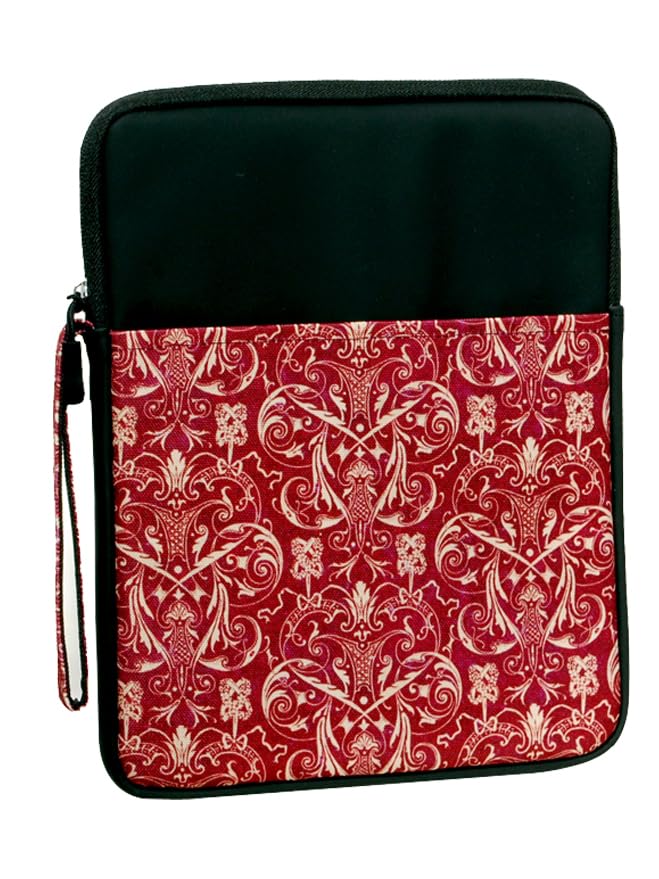 Image of ProElite Tablet Sleeve Case Cover for Upto 11.5 inch for iPad 10.2 /Air 10.9 /Pro 11 / Samsung /Lenovo /Galaxy Tab A9 Plus /S8 /S9 /Realme Pad /Honor Pad X9 /Xiaomi Mi pad 7 /Redmi Pad /Oneplus Pad, Black Filigree