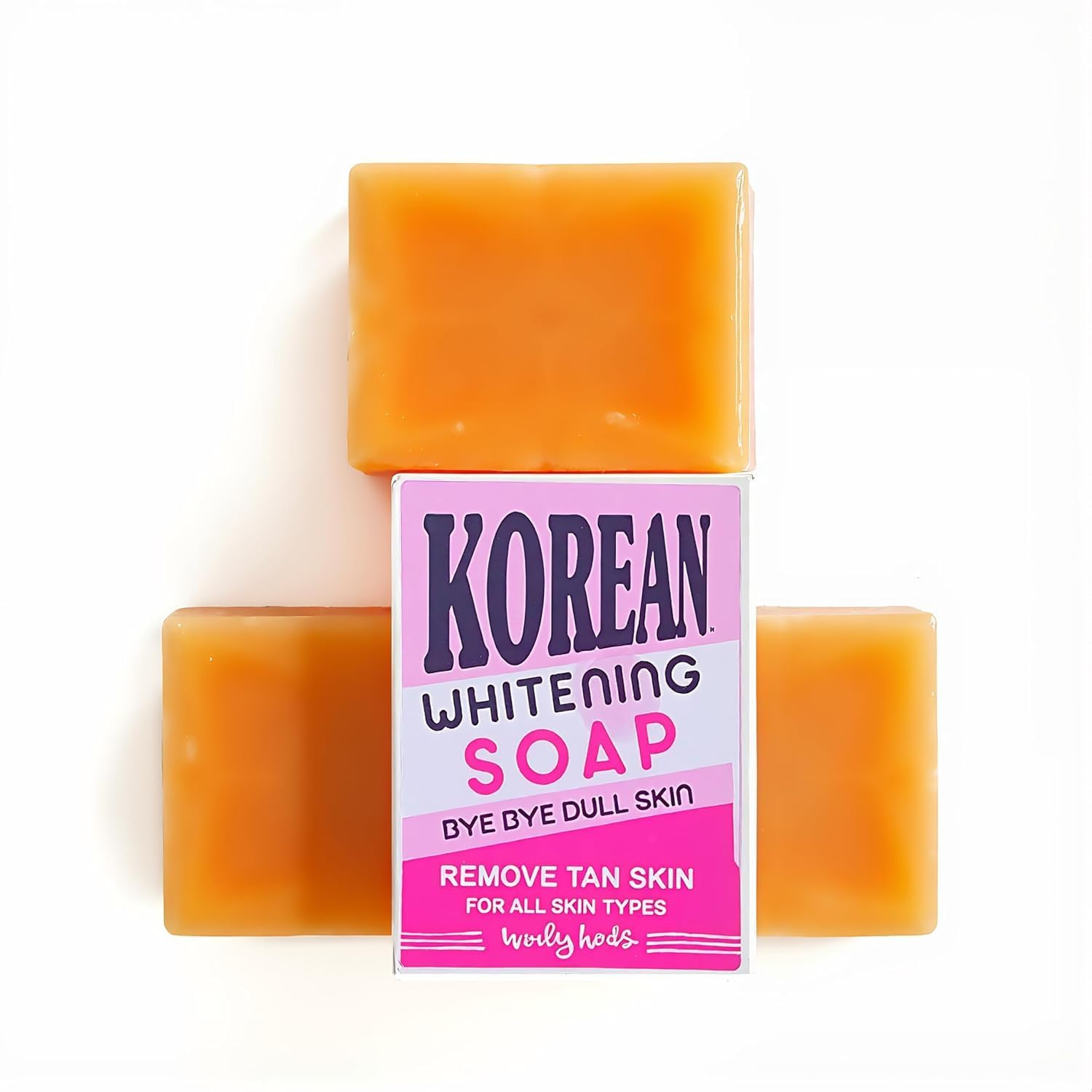 Korean Whitening Soap - Bye Bye Dull Skin, Remove Tanning, Brightening Face & Body Soap with Kojic Acid, Vitamin C, Niacinamide. Fades Dark Spots, Removes Tan, for All Skin Types.100g Each (3)-image-25