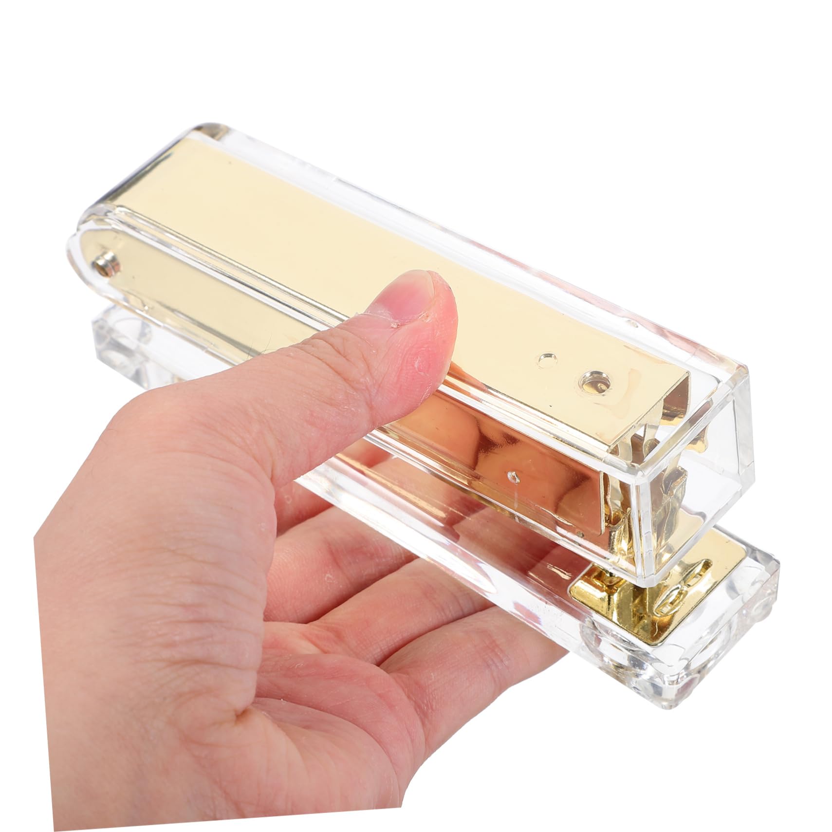 NUOBESTY 4 Stück Transparenter Hefter Unterrichtsmaterialien Hefter Für Den Schreibtisch Hefter Masse Hefter Für Schwere Arbeiten Buchhefter Hefter Bürowerkzeug Büroprodukte Golden Acryl