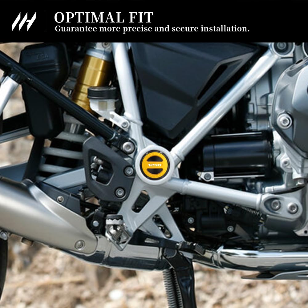 Tappo di copertura per telaio per moto R1250GS 2019-2023 R1250GS Adventure 2019-2024 R1250RT 2019-2023 R1250GS HP 2018-2023 R1250gs Adventure Accessori (oro)