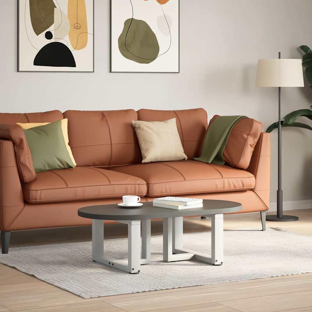 Gambe per tavolino a forma di T, 2 pezzi, bianco, 50 x 25 x (30-31) cm, in