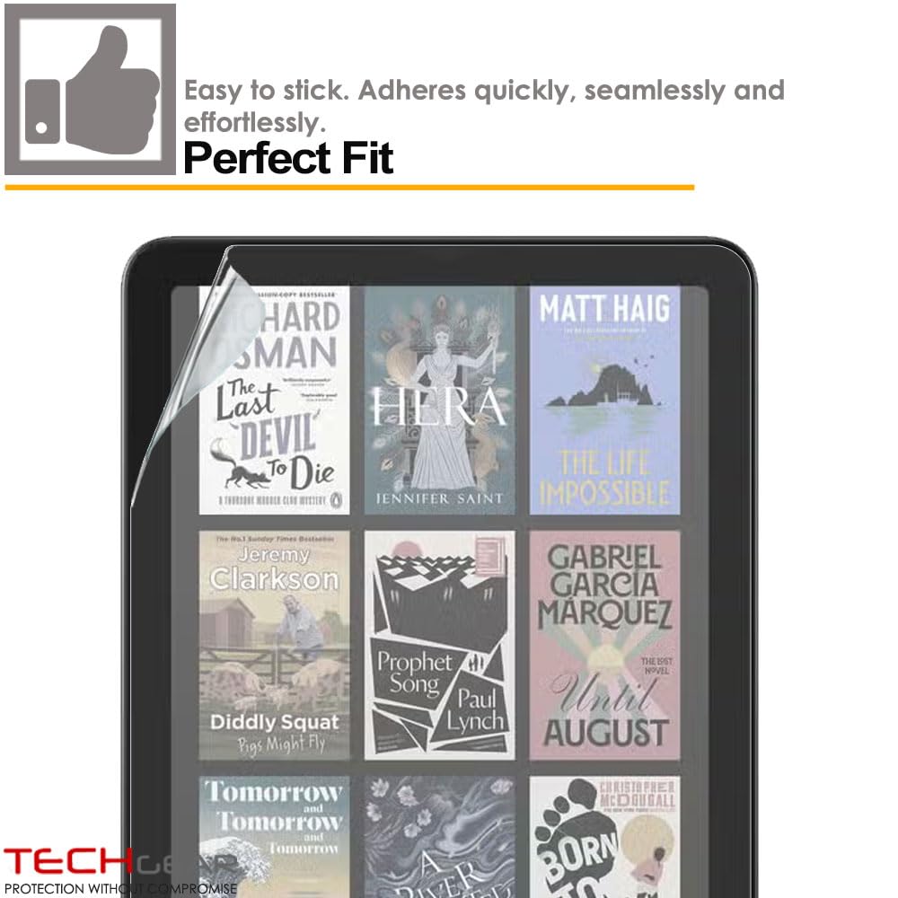 TECHGEAR 2-pak ochraniaczy ekranu do 17.8 cm Amazon Kindle Paperwhite/Signature/Paperwhite Kids/Kindle Colorsoft (wydanie 2024 / 12. generacji) CLEAR pełna osłona ekranu wyświetlacza LCD
