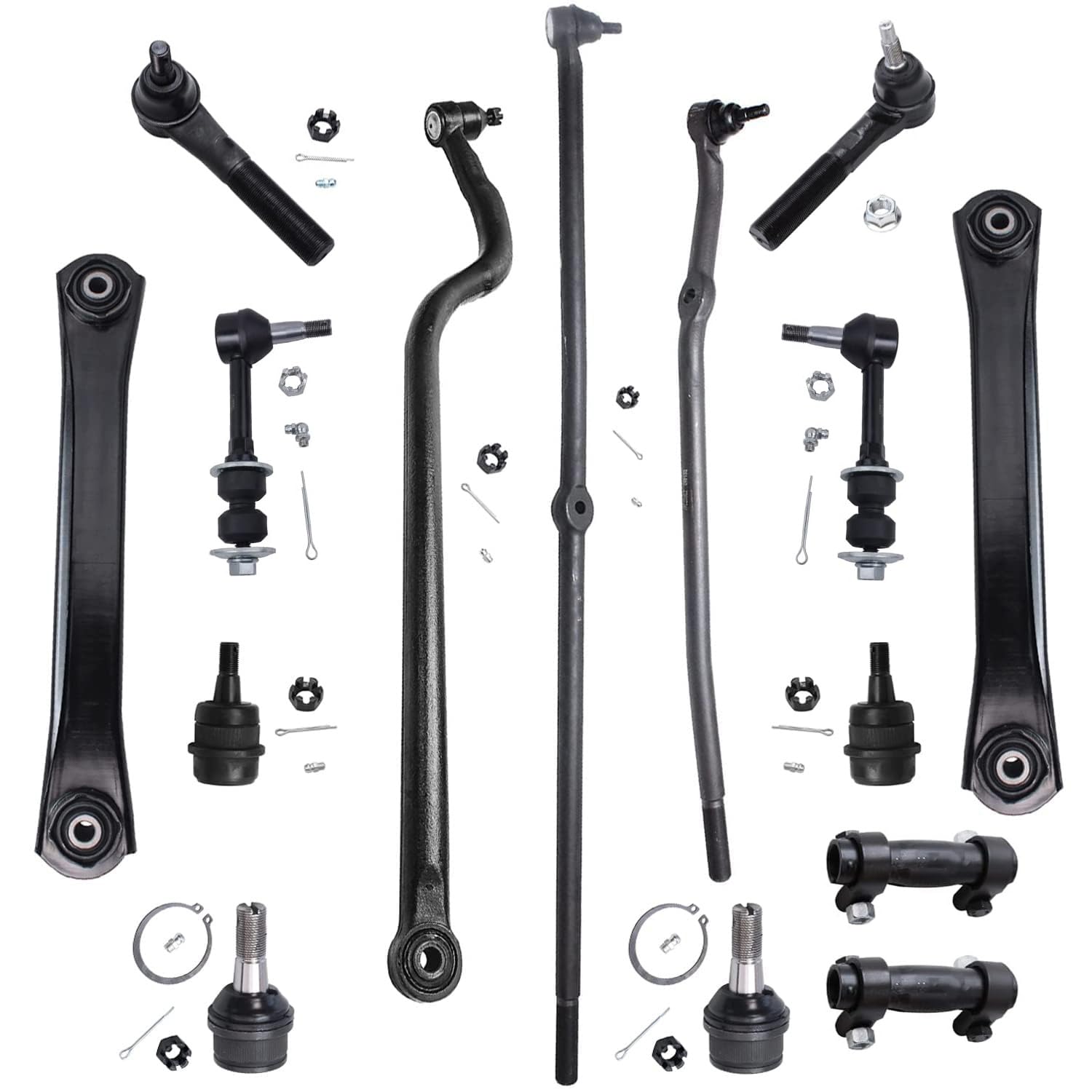Detroit Axle - 4WD Front15pc Suspension Kit for 2000-2001 Dodge Ram 1500