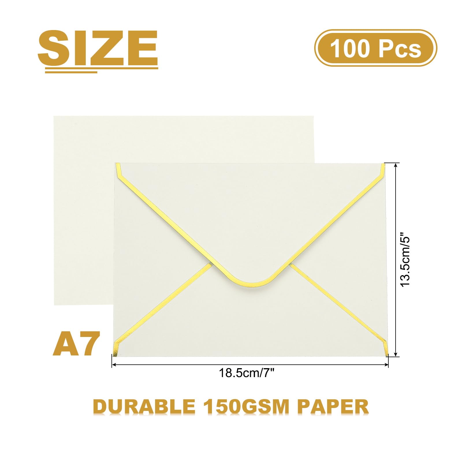 PATIKIL 100 Pack A7 Envelopes - Image 2