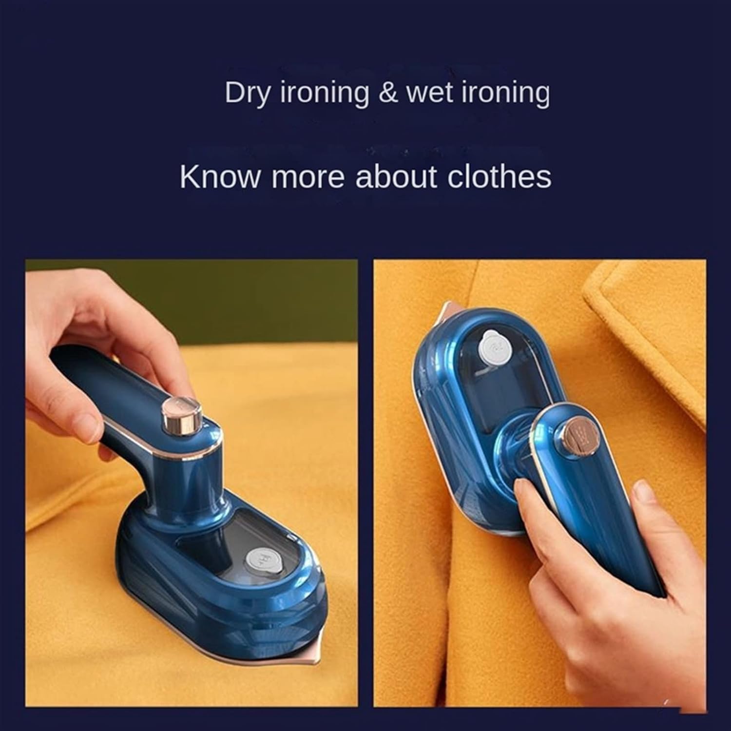 ARTSZY Ferro da Stiro a Vapore da Viaggio for Vestiti Vaporizzatore Portatile Pieghevole in Tessuto for Indumenti, Adatto for Viaggi a casa Blu.
