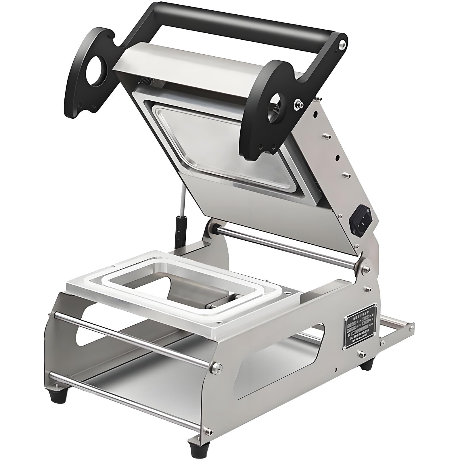 BITYCOW Commercial Stainless Steel Hand Press Tray Sealer, Fast 7-8 Second Sealing Food Container Packing Machine for Restaurant Takeaway Catering Use Traysize18x12cm