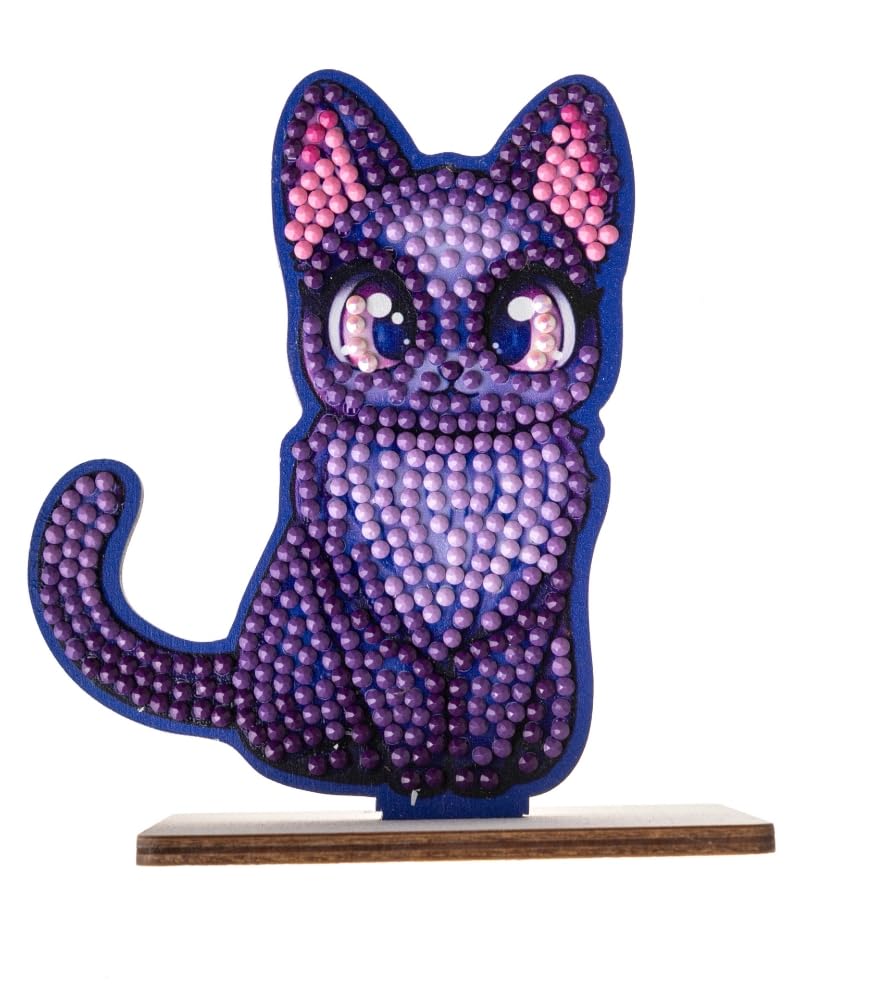 Crystal Art Purple Midnight Cat Buddy Kit