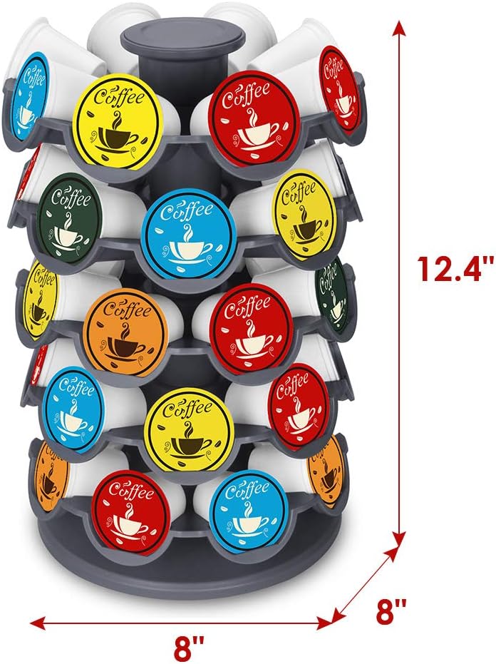 Everie Coffee Pod Storage Carousel Holder Organizer Compatible with 40 Keurig K-Cup Pods : Home & Kitchen