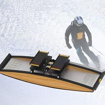 Ski Machine, Indoor Ski Training Simulator, Fitness Yoga Shaping Ski Simulator, with Aluminum Pedal and Rubber Roller, Adjustable Resistance, Safely Hold 330 lbs, For Hockey, Ice Skating