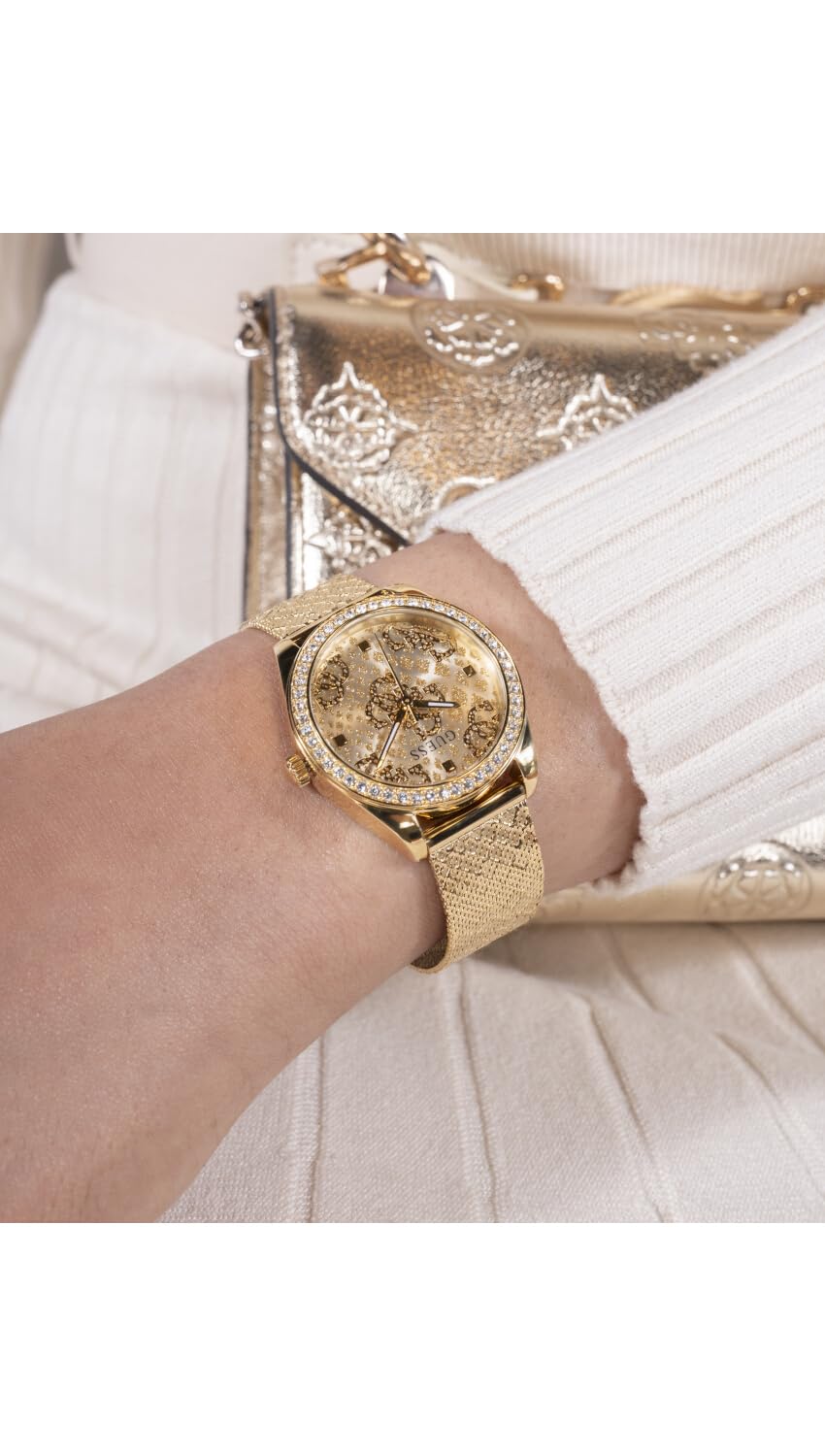 GUESS Damen Uhr Armbanduhr BOA Edelstahl