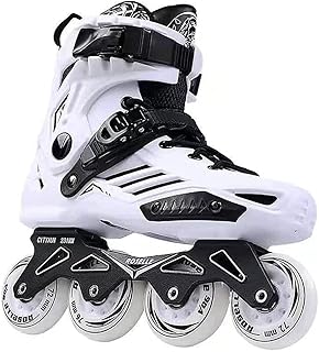 Adjustable Inline Skates, Adult Fitness Inline Skates Illuminating Roller Skates With Double Buckle Rubber Roller Inline Skates For Adult Teens
