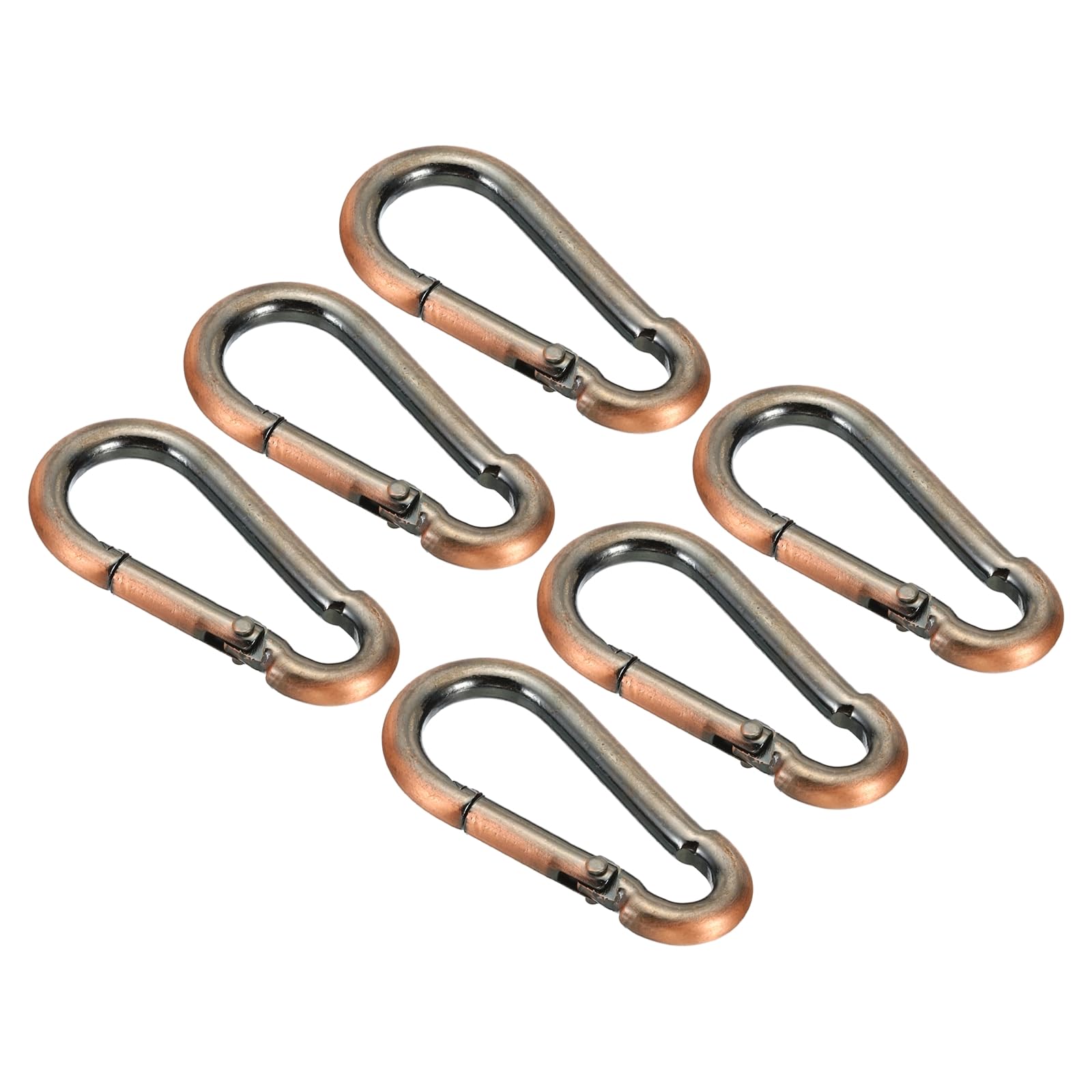 PATIKIL 2er Set Schraubkarabiner M6, Kupfer, 60 Kg Tragkraft, 10 Mm Öffnung – Für Kronleuchter, Rucksäcke, Zelte & DIY