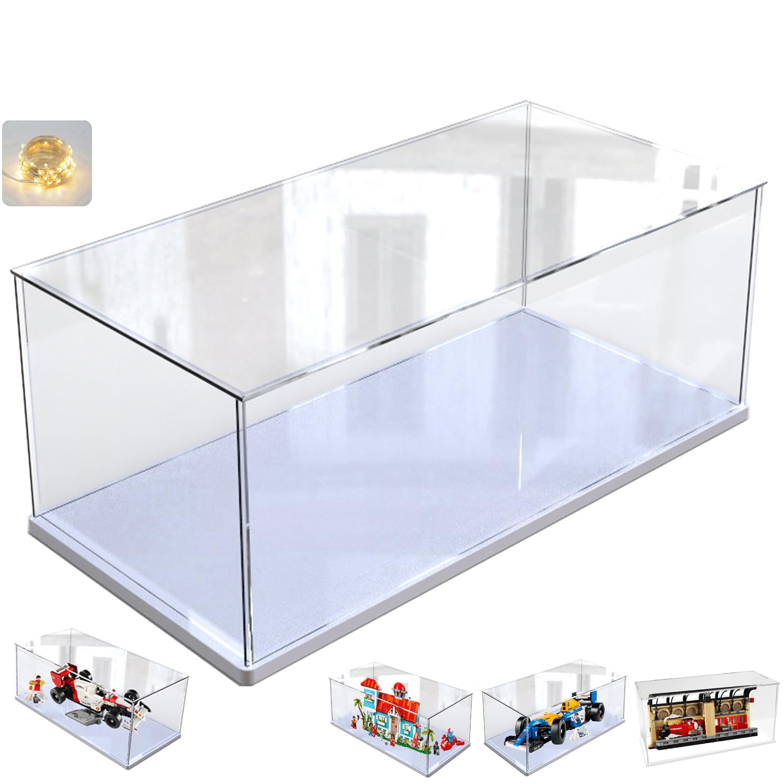 Acrylic Display Case Transparent Acrylic Box for Lego 43268 10330 10353 10295 42170 76450