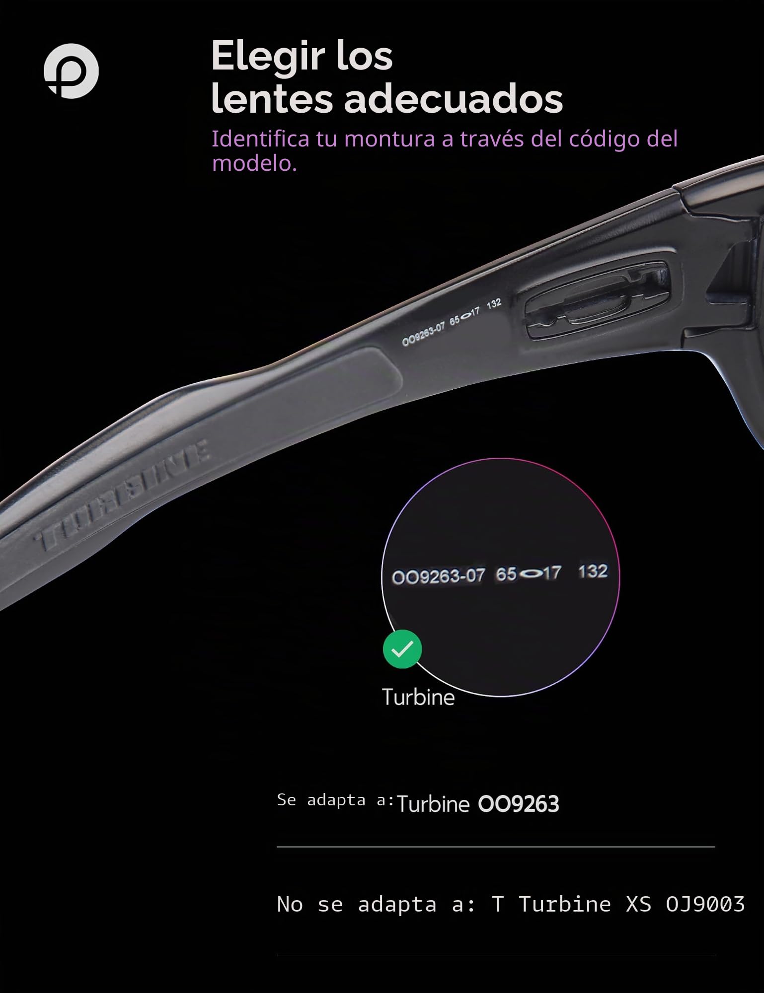 Lentes de repuesto para Oakley Turbine OO9263, negro, gris, Turbine