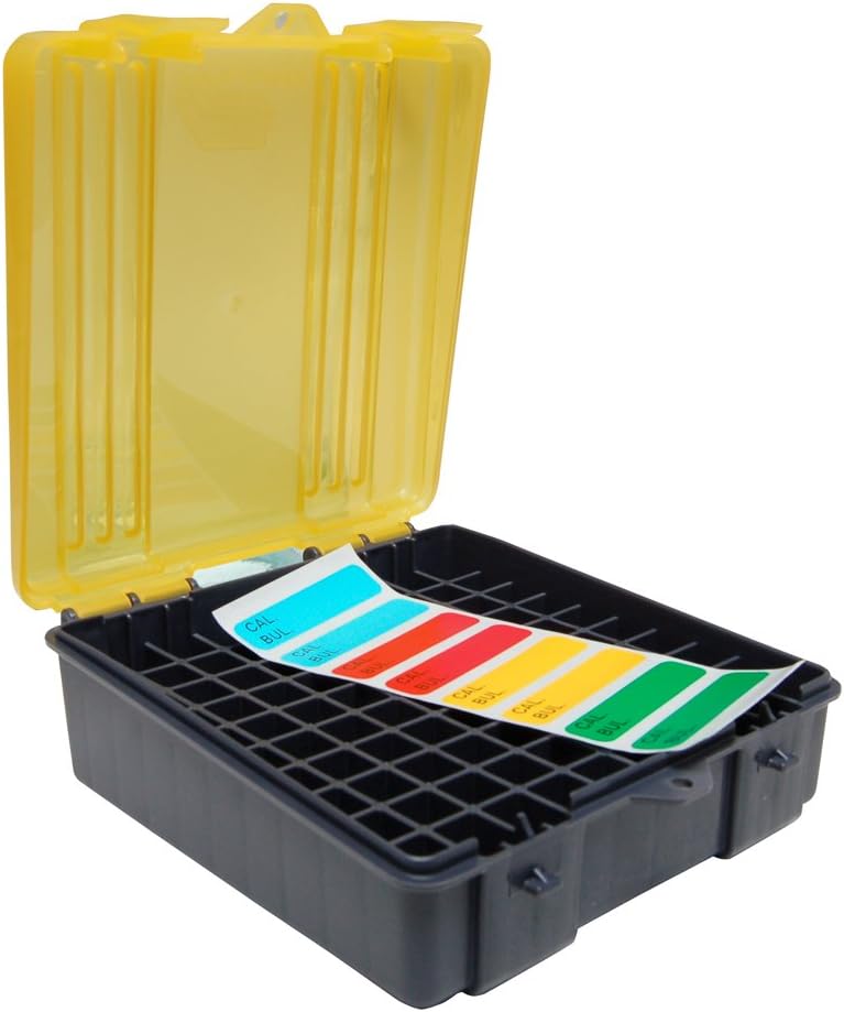 Plano 100-Count Handgun Ammo Case | Durable Flip-Lid Plastic Case for Convenient Ammo Storage