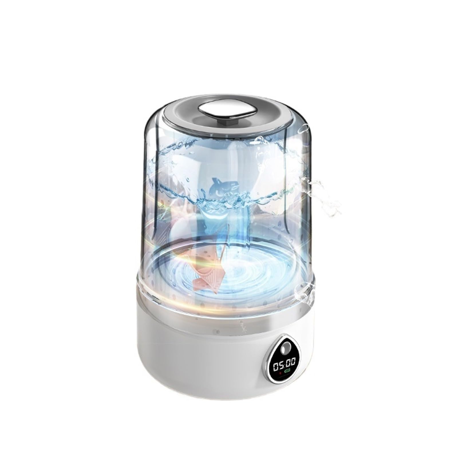 Mini calcetines inalámbricos portátiles del limpiador de la ropa interior lavadora 1.5L con el cubo lavadero