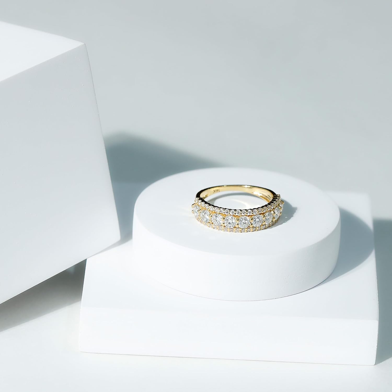 Certified Lab Grown Diamond Wedding Band, Ef-Vs Quality, Diamond Anniversary Ring For Women - Ready To Gift - Image 3