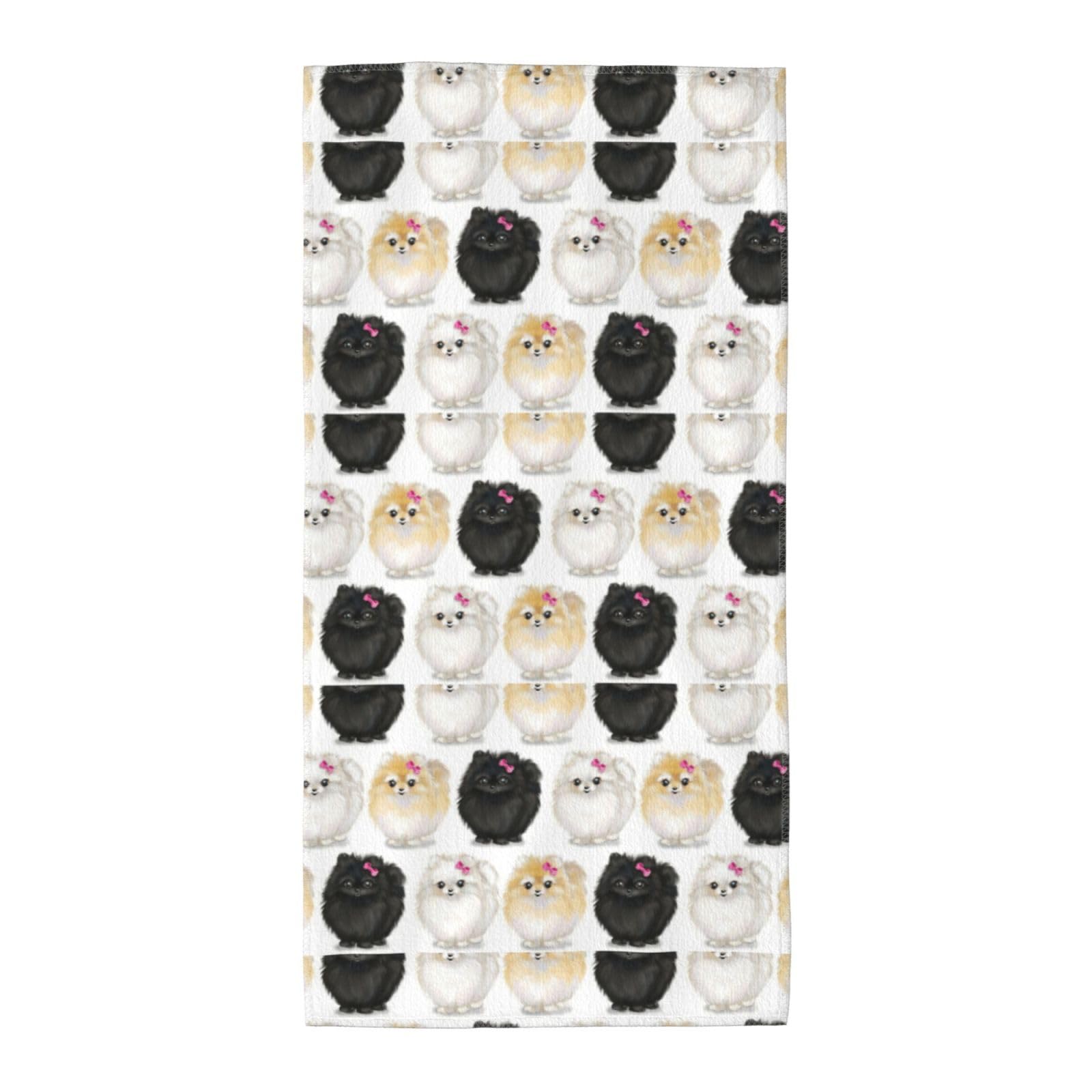 WYCZHY Pomeranians Pattern Printed Quick Dry Beach Towel For Camping Travel Vacation