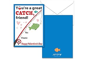 Paper Frenzy Fishing Themed Valentines