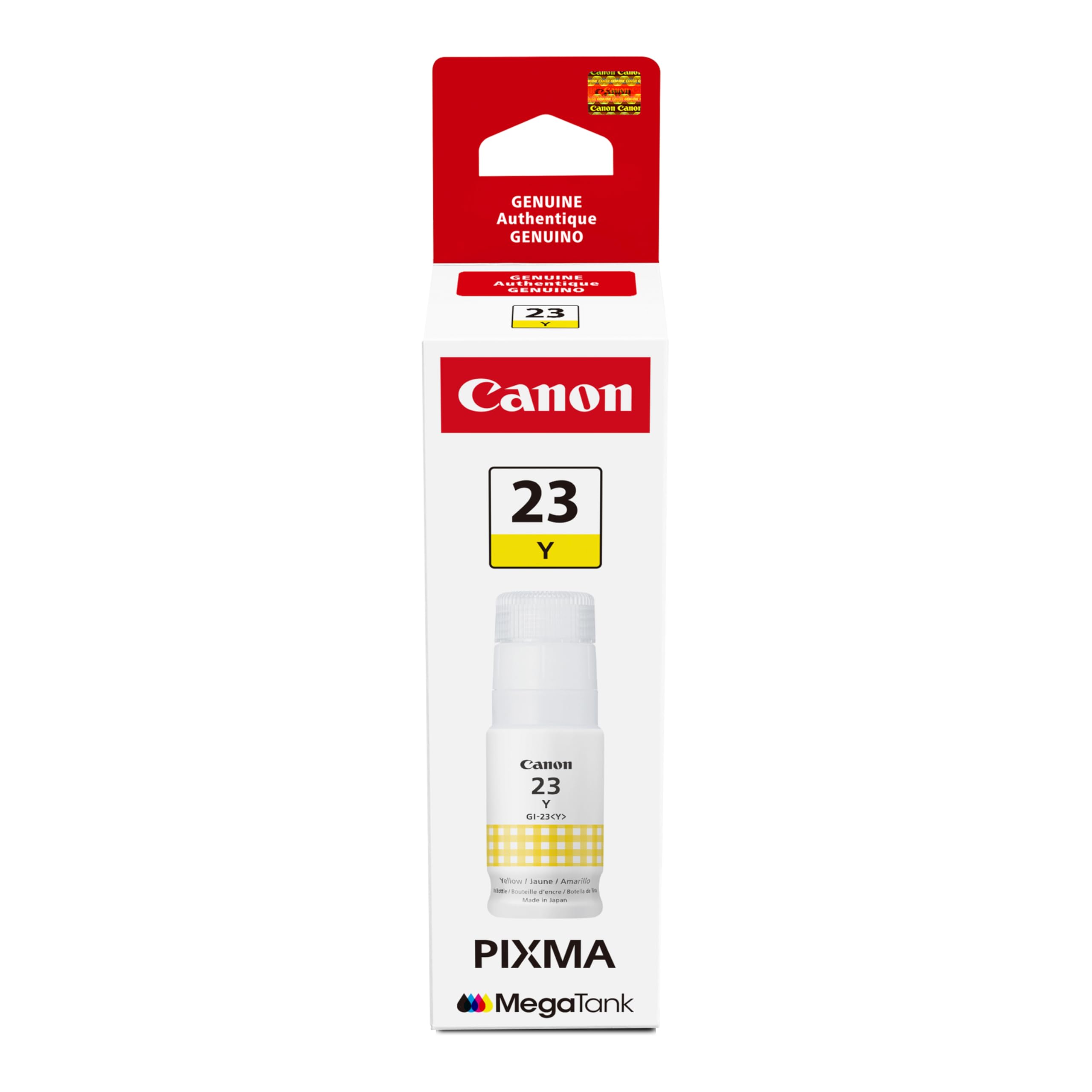 Canon GI-23 Genuine Yellow Ink Bottle, Compatible with Megatank G620 Printers
