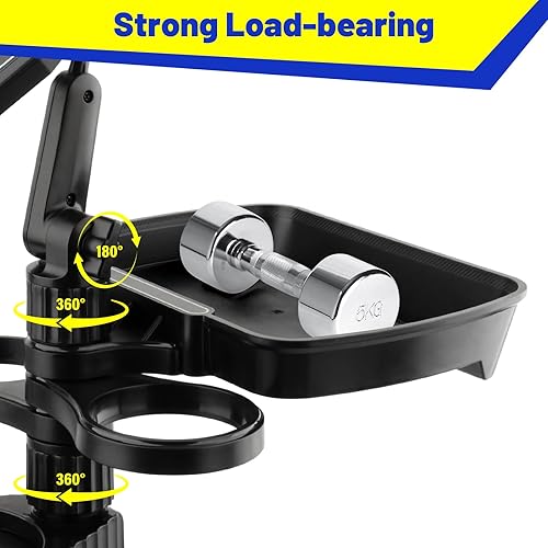 Miniatura 5 de Bandeja para portavasos de automóvil, soporte ajustable para portavasos de automóvil, soporte para teléfono con bandeja de alimentos, expansor